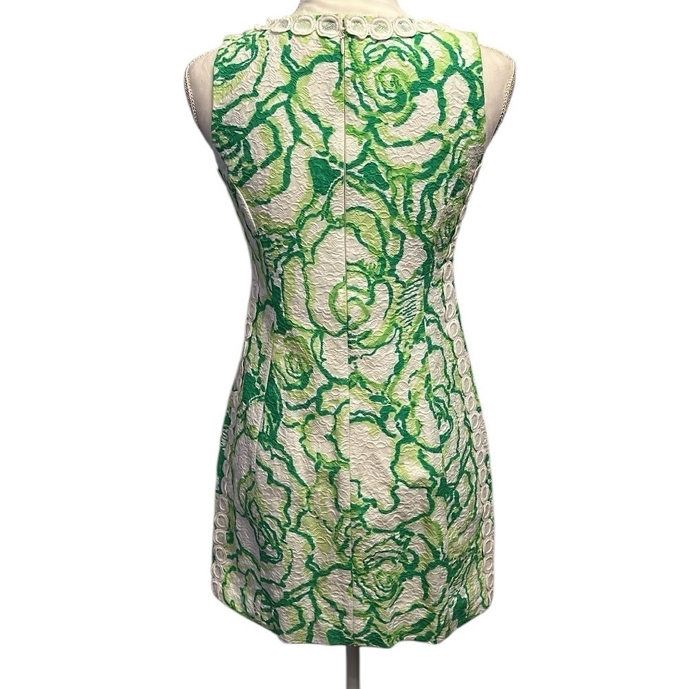 Vintage Lilly Pulitzer Mila Resort Heart Breaker Jacquard Lace Shift Mini Size 4 - Picture 3 of 16